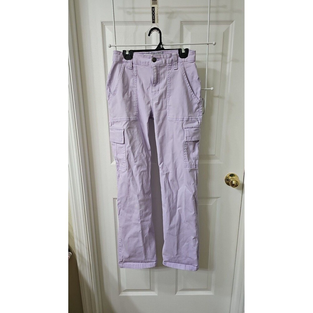 Hollister High-Rise Utility Dad Pants Lavender Cargo Women's Size 00R/23